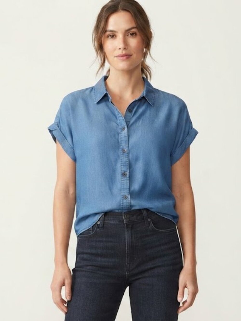 Tilley Blue Denim Button-Down Shirt